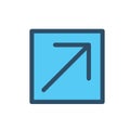 External Link Icon with Arrow & Box where You Know You`re going Royalty Free Stock Photo