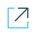 External Link Icon w Arrow & Box where You Know You`re going to Royalty Free Stock Photo