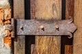 External Rustic Door Gate Hinge Royalty Free Stock Photo