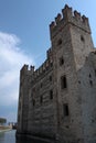 External side of Sirmione Castle on Garda lake