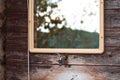 An external sink under a mirror in the garden of a farmhouse in the countryside Umbria, Italy