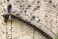 External staircase around the Refous Tower wall of the Porrentruy Castle