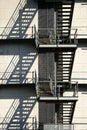 External staircase casts shadows