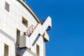 External staircase from the top floor of the building to the roof.