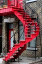 External stairs homes montreal Royalty Free Stock Photo