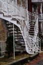 External stairs homes montreal Royalty Free Stock Photo