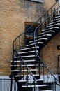 External stairs homes montreal Royalty Free Stock Photo