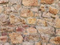 exterior stone wall It is strong, stable and durable. Royalty Free Stock Photo