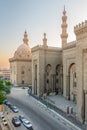 External view of Al Rifai and Sultan Hasan historical mosques, Old Cairo, Egypt Royalty Free Stock Photo