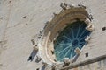 Rose window of Osimo cathedral, Marche, Italy Royalty Free Stock Photo