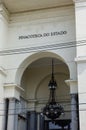 external view of building facade of State Pinacoteca in Sao Paulo