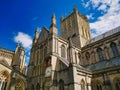 An external view of the gothic Wells Cathedral in Somerset, UK Royalty Free Stock Photo