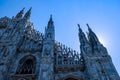 Milan - External view of Milan Cathedral (Duomo di Milano) from the Piazza del Duomo Royalty Free Stock Photo