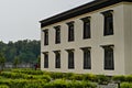external view of residential complex inside a budhdhist monastery in India Royalty Free Stock Photo