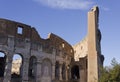 External walls of Colosseum ruins Royalty Free Stock Photo