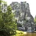 Externsteine near Detmold, sandstone formation that was used for mystical, esoteric and early Christian purposes