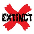 EXTINCT stamp on white background Royalty Free Stock Photo