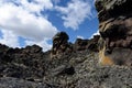 Extinct volcano The abode of the devil in the national Park Pali Aike in the South of Chile. Royalty Free Stock Photo