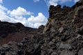 Extinct volcano The abode of the devil in the national Park Pali Aike in the South of Chile. Royalty Free Stock Photo