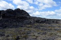 Extinct volcano The abode of the devil in the national Park Pali Aike in the South of Chile. Royalty Free Stock Photo