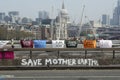 Extinction rebellion protest waterloo bridge  london Royalty Free Stock Photo