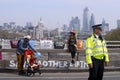 Extinction rebellion protest waterloo bridge  london Royalty Free Stock Photo