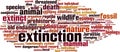 Extinction word cloud Royalty Free Stock Photo