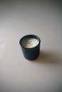 Extinguished Candle in Blue Holder Shaded in Gray