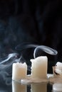 Extinguished Candles On Dark Royalty Free Stock Photo