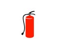 Extinguisher, fire extinguisher, extinguishing and fire fighting, graphic design Royalty Free Stock Photo