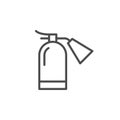 Extinguisher for fire fighter line outline icon