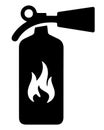 Extinguisher - Fire Icon: Simple Design