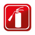 Extinguisher fire sign icon Royalty Free Stock Photo