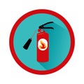 Extinguisher fire sign icon Royalty Free Stock Photo