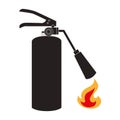 Extinguisher fire sign icon Royalty Free Stock Photo