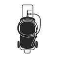 Extinguisher vector icon.Black vector icon isolated on white background extinguisher