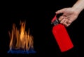 Extinguishing fire Royalty Free Stock Photo