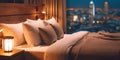 Extra bed in hotel room in the evening 1695522266242 1 Royalty Free Stock Photo