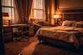 Extra_bed_in_hotel_room_in_the_evening_1695522266242_2 Royalty Free Stock Photo