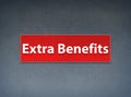 Extra Benefits Red Banner Abstract Background