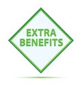 Extra Benefits modern abstract green diamond button