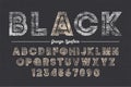 Extra Bold vector decorative bold font design, grunge, alphabet, typeface