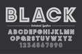 Extra Bold vector decorative bold font design, alphabet, typefac