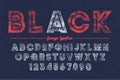 Extra Bold vector decorative bold font design, grunge, alphabet,