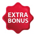 Extra Bonus misty rose red starburst sticker button