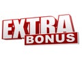 Extra bonus red white banner - letters and block