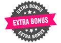 extra bonus. extra bonus round pink label isolated on transparent background Royalty Free Stock Photo