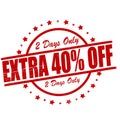 Extra fourty percent off