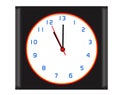 Extra hour in the day clock - black Royalty Free Stock Photo