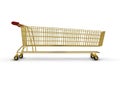 Extra large golden shopping trolley